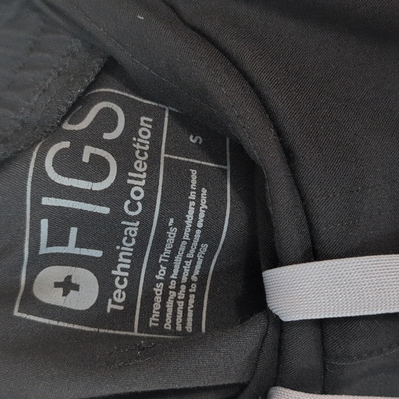 Figs High waisted Yola Skinny Scrub Pants Small Black - Picture 6 of 7